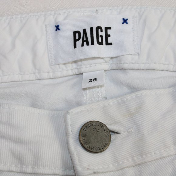 Paige Skyline Skinny White Jeans, Size 28 - Picture 5 of 7